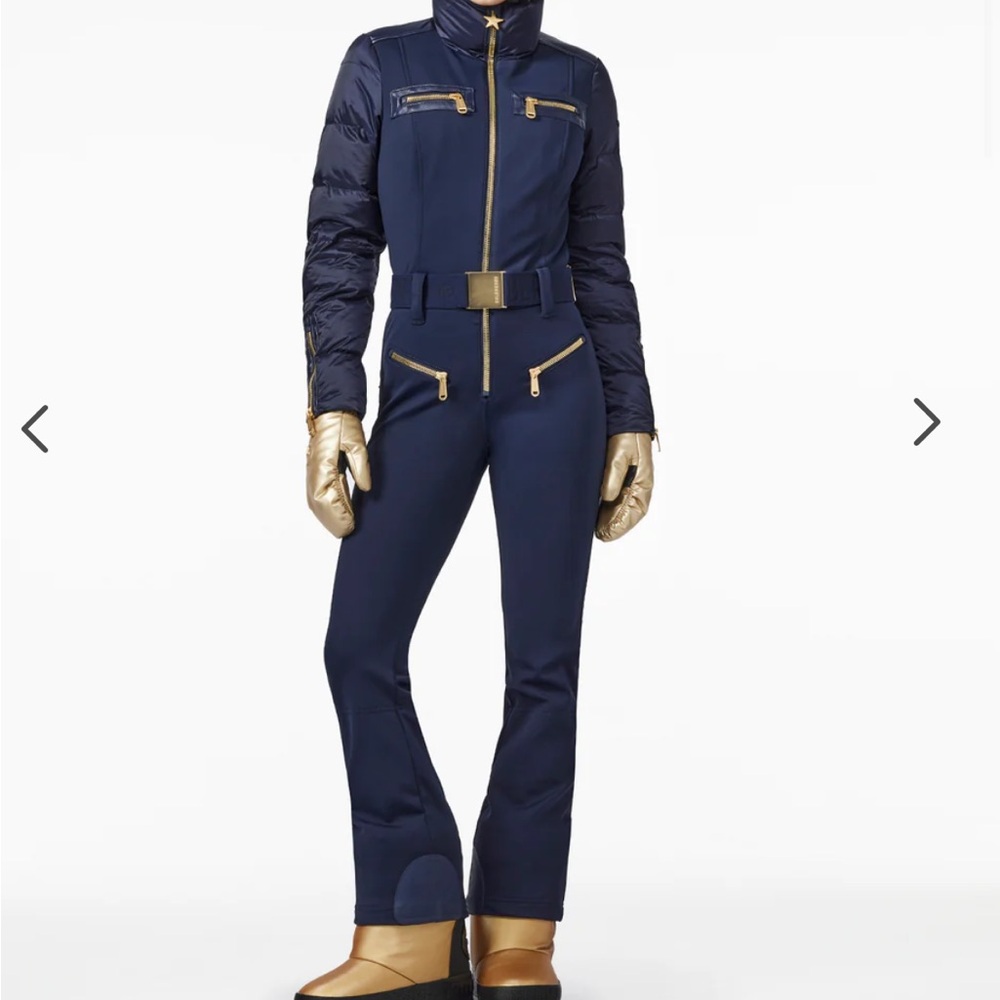 Stylish Navy and Gold Ski Suit by Goldbergh
